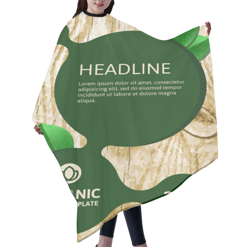 Personality  Vector Nature Organic Template For Brochure, Flyer, Magazine Cov Hair Cutting Cape