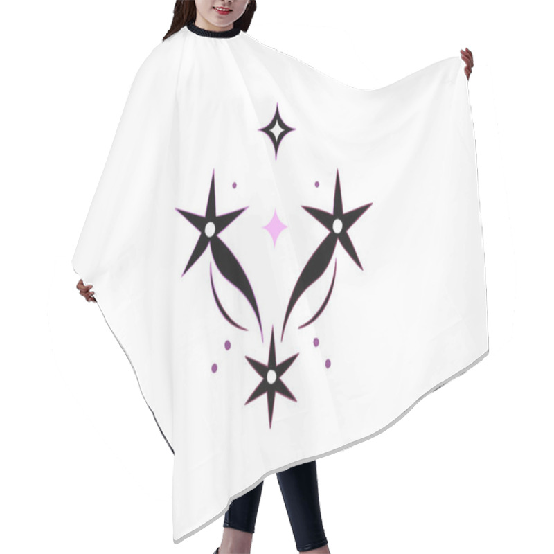 Personality  Abstract Star Vector Design - Modern Minimalist Illustration Hair Cutting Cape