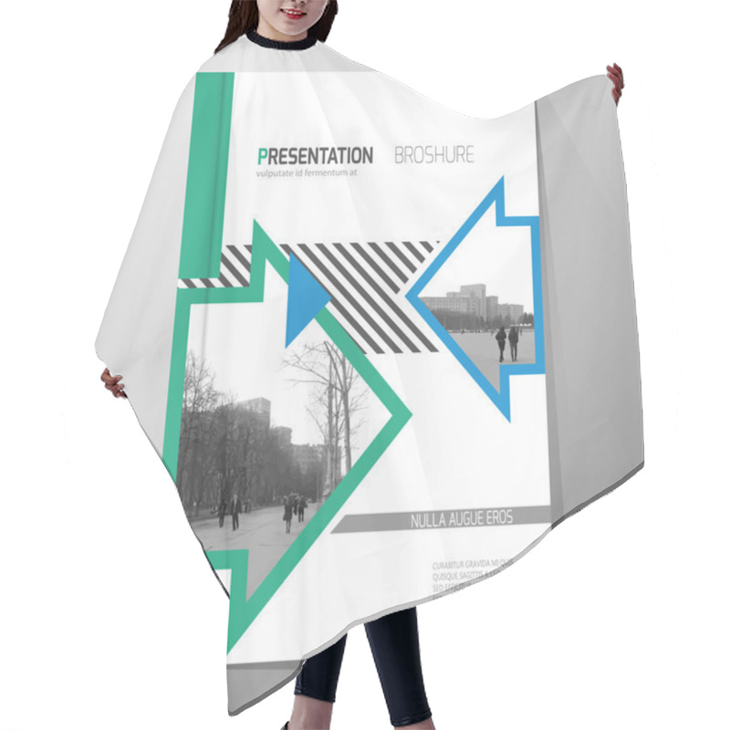 Personality  Modern Cover Design, Layout Brochure Template, Abstract Composition, Cover Presentation On A4. Geometric Design. Hair Cutting Cape