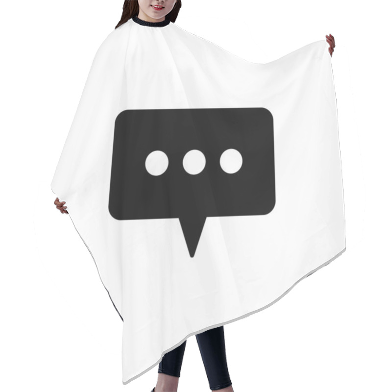 Personality  Illustration Vector Graphic Of Bubble Speech Icon. Fit For Talk, Chatting, Message, Discussion Etc. Hair Cutting Cape