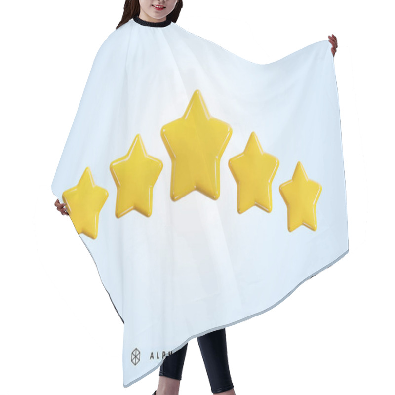 Personality  Five Star Ratting Icon 3d Render Vector Illustration Hair Cutting Cape