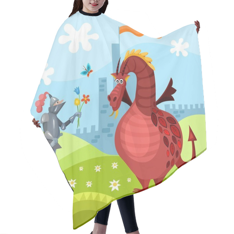 Personality  Dragon And Knight Hair Cutting Cape