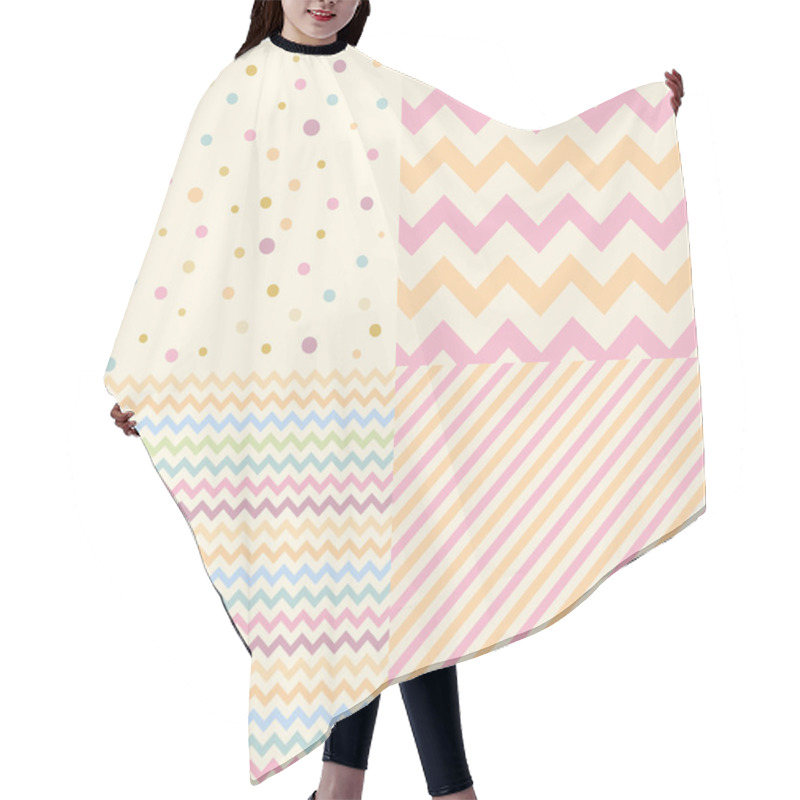 Personality  Geometric Chevron Pattern Hair Cutting Cape