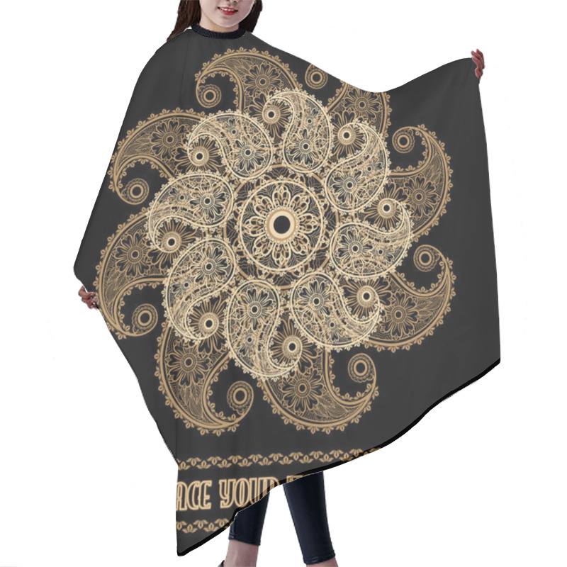 Personality  Mehndi Lace Paisley Mandala Hair Cutting Cape