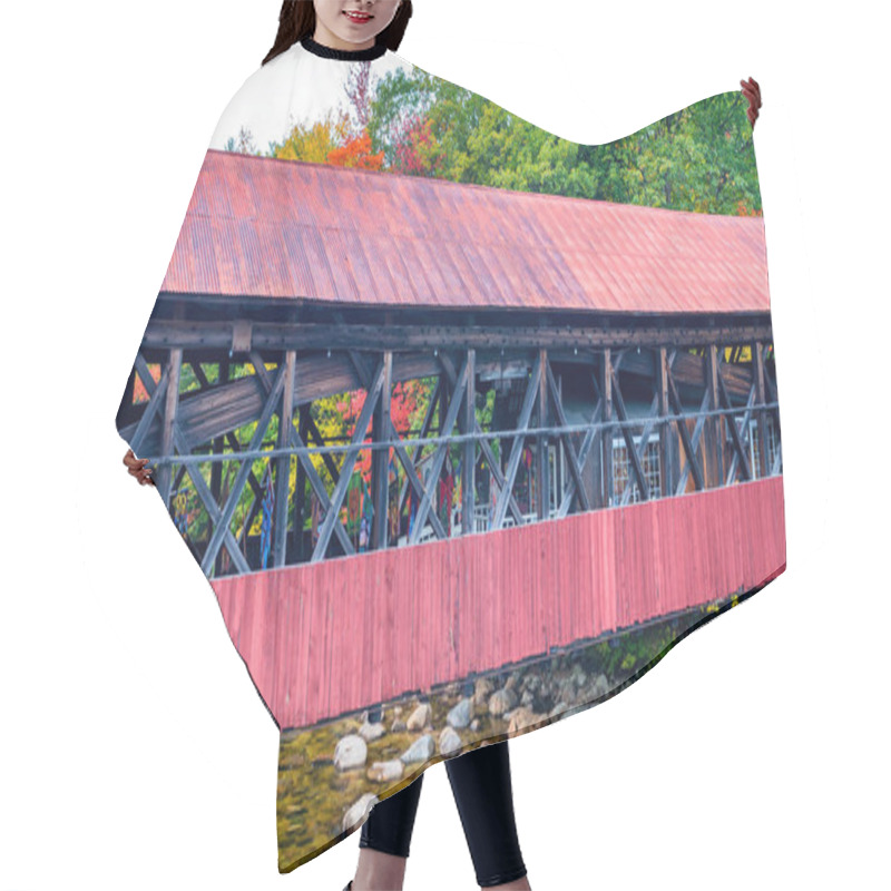 Personality  Covered bridge in Vermont. hair cutting cape