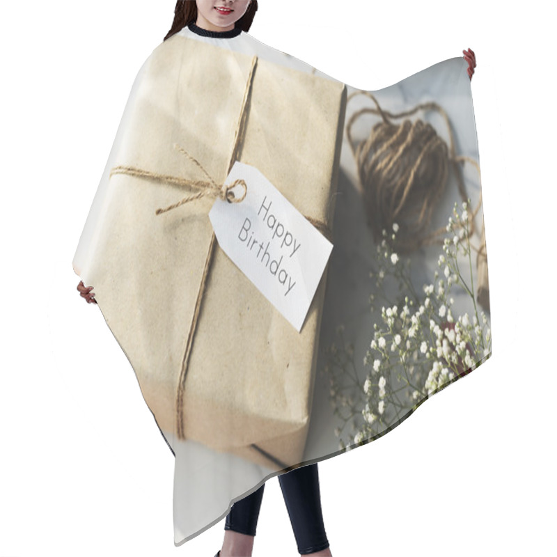 Personality  Happy Birthday Message  Concept Hair Cutting Cape