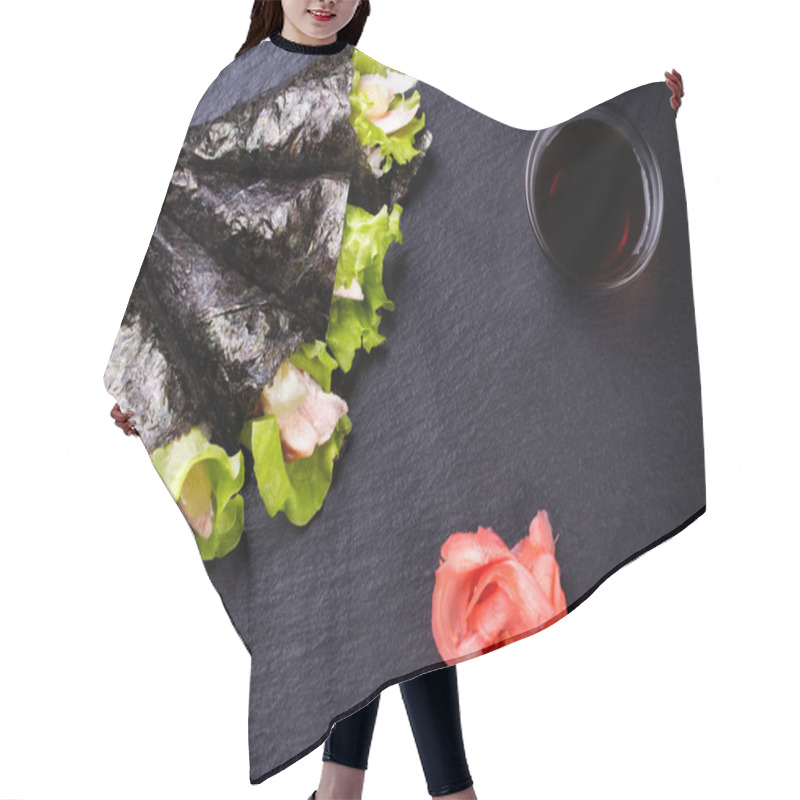 Personality  Japanese Hand-rolled Sushi Hair Cutting Cape