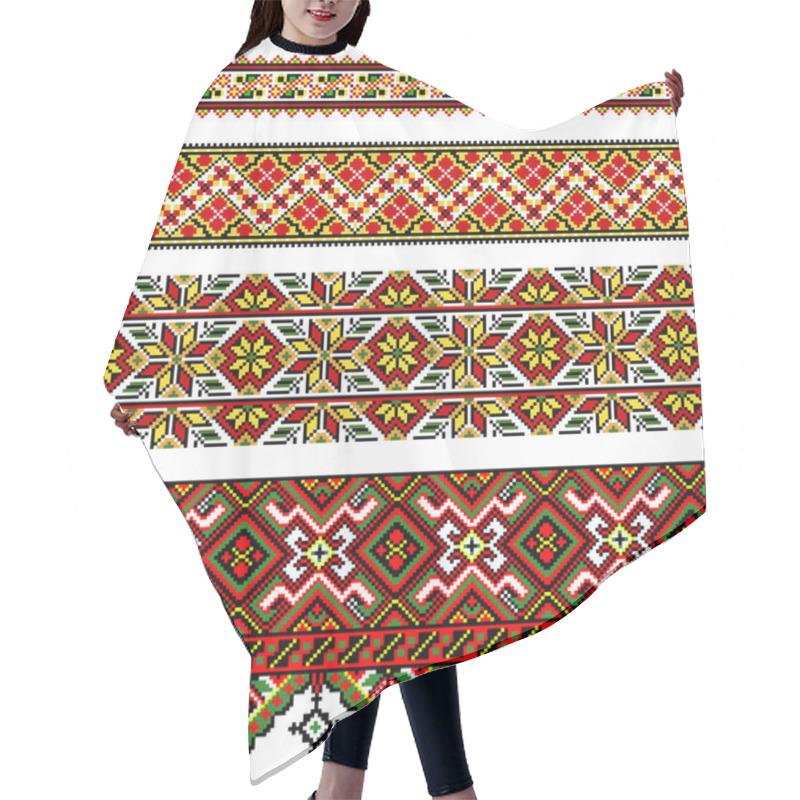 Personality  Ukrainian Embroidery Ornament Hair Cutting Cape