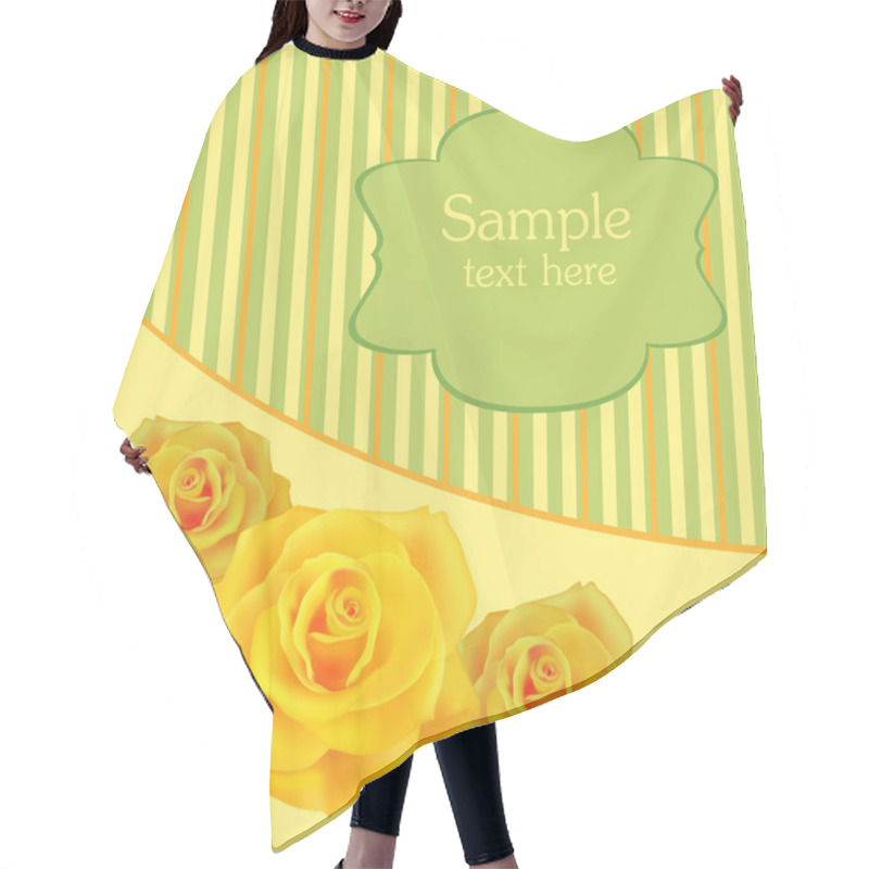 Personality  Yellow Roses Background, Vector Design Hair Cutting Cape