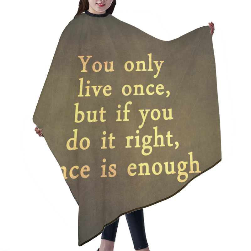 Personality  Inspirational Motivating Quote Hair Cutting Cape