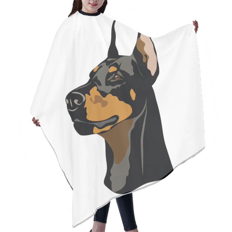 Personality  Doberman Portrait Hair Cutting Cape