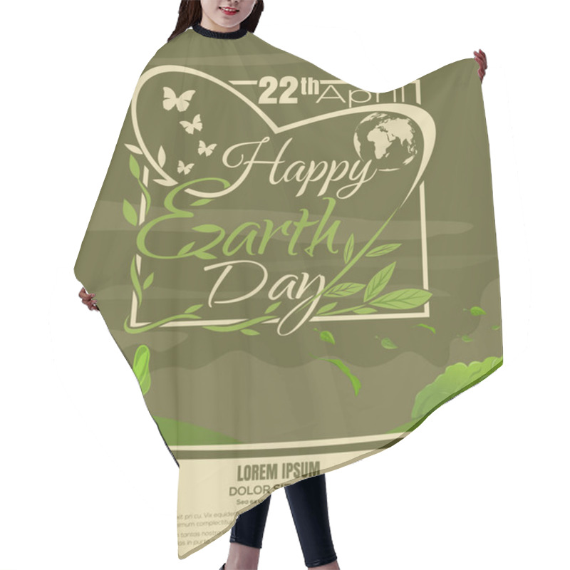 Personality  Happy Earth Day. Beautiful Spring Landscape Hair Cutting Cape