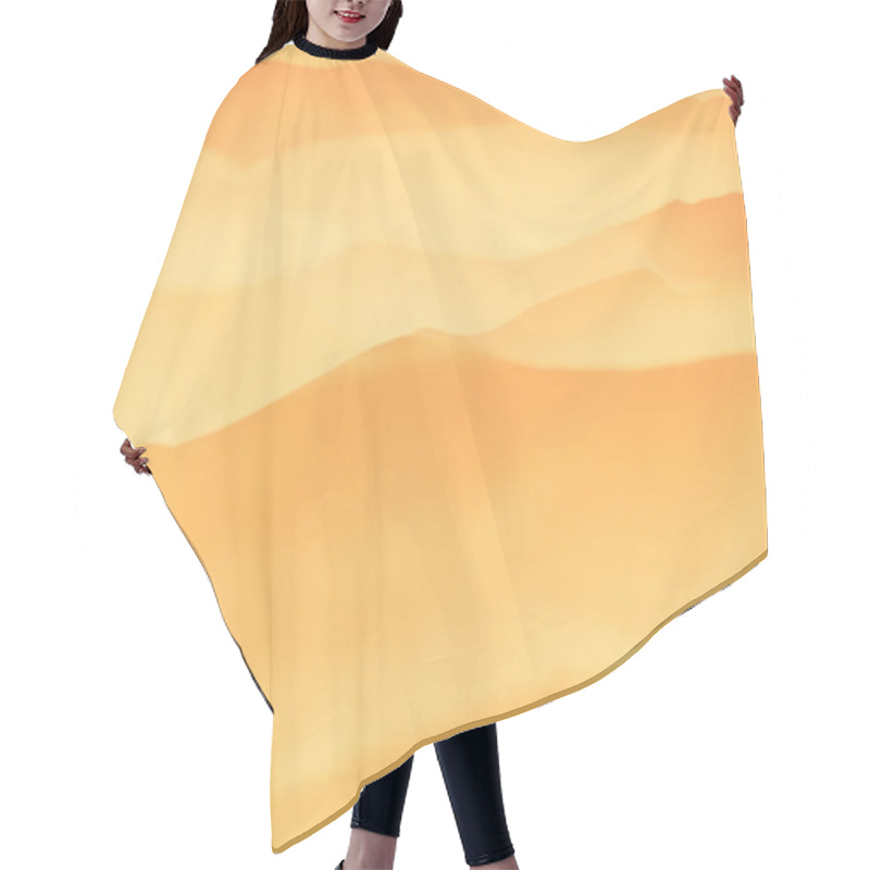 Personality  Orange Paper Layers Background Sandy Desert Hills Hair Cutting Cape