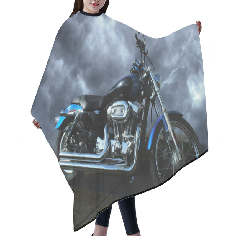 Personality  Motorcycle On Storm Hair Cutting Cape