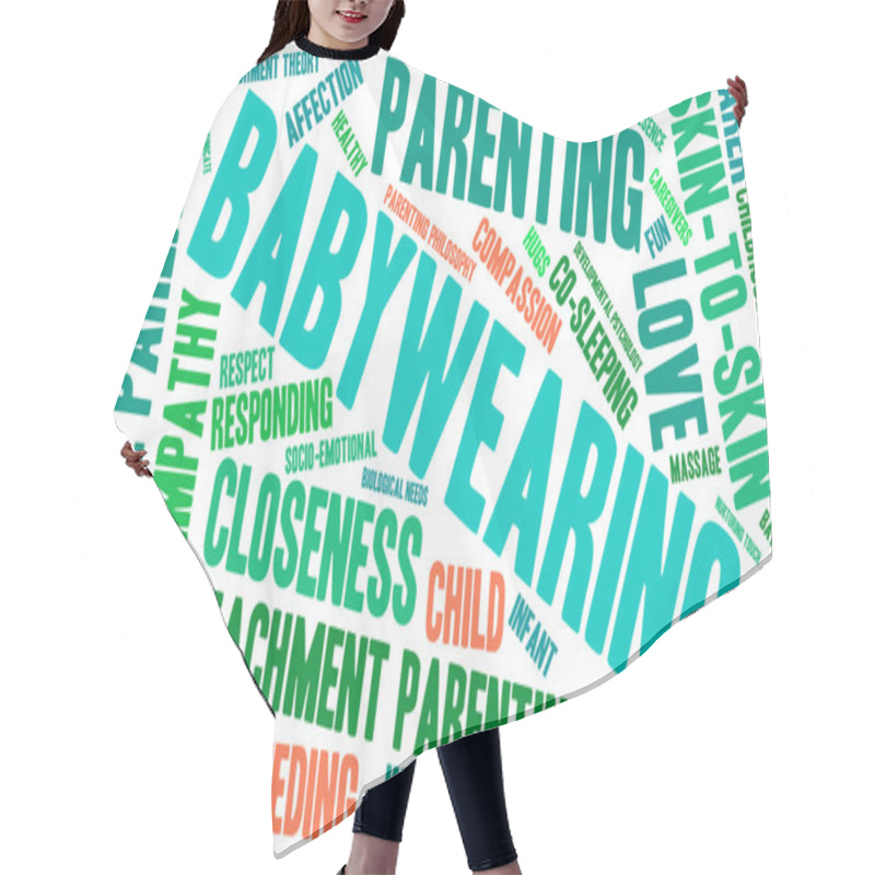 Personality  Baby Wearing Word Cloud Hair Cutting Cape