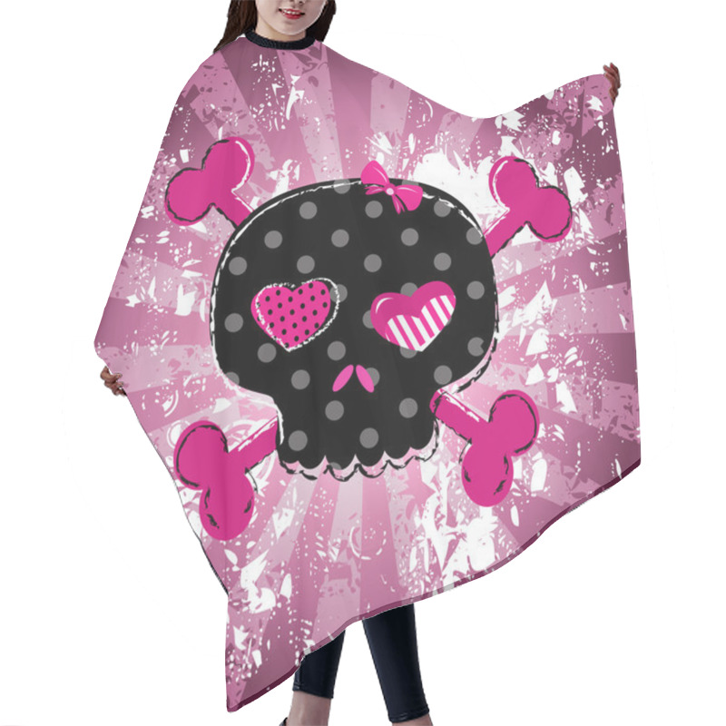 Personality  Cute Skull Hair Cutting Cape