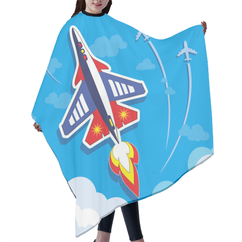 Personality  Quickly Plane In The Sky Hair Cutting Cape