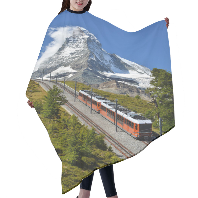 Personality  Gornergrat Train And Matterhorn. Switzerland Hair Cutting Cape