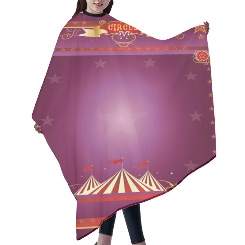 Personality  Circus Purple Poster. Hair Cutting Cape