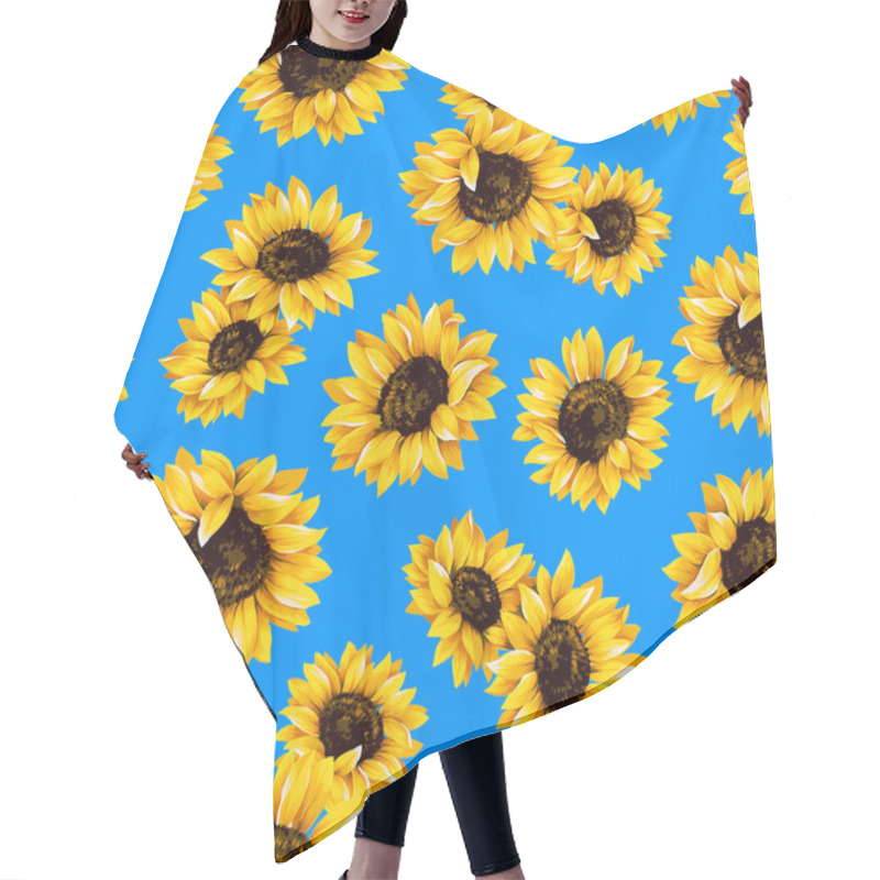 Personality  Sunflower Pattern Hair Cutting Cape