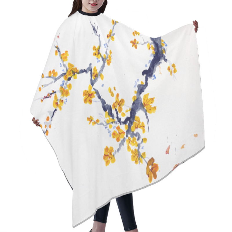 Personality  Flowering Branch Hair Cutting Cape