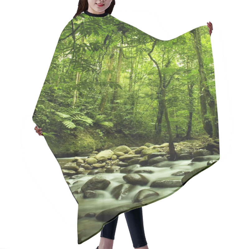 Personality  Green Forest And River Hair Cutting Cape