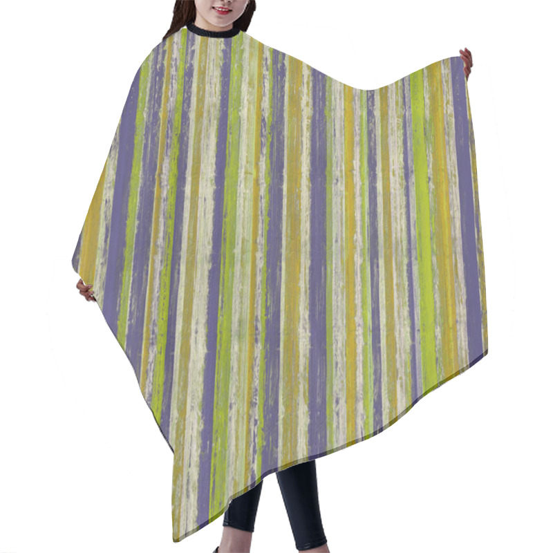 Personality  Grungy Textured Paint Stripes On Wood Hair Cutting Cape