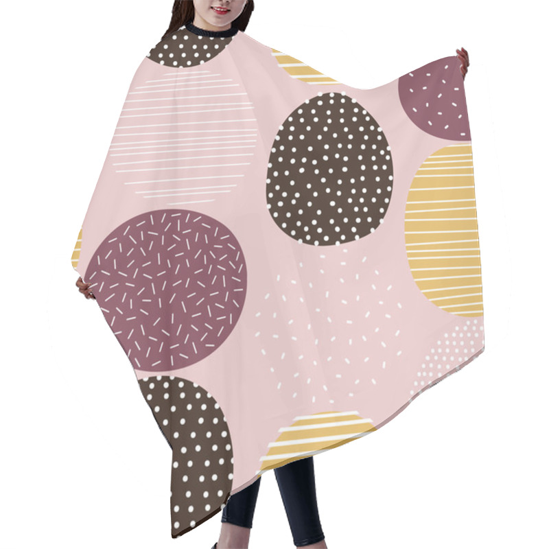 Personality  Seamless Stylized Graphic Pattern Hair Cutting Cape