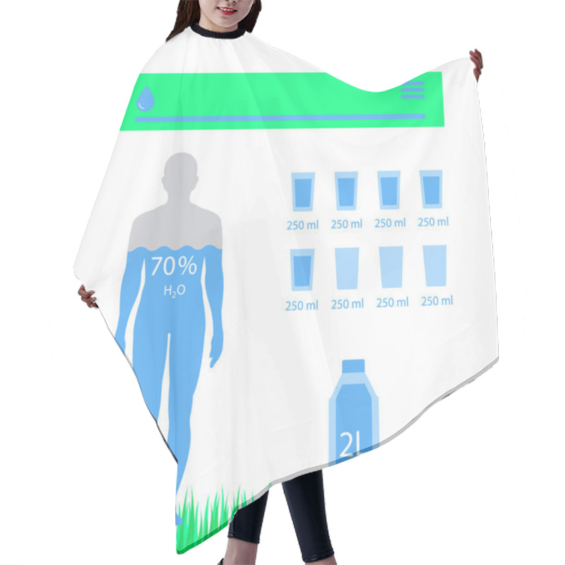 Personality  Water Balance Flat Illustration Hair Cutting Cape