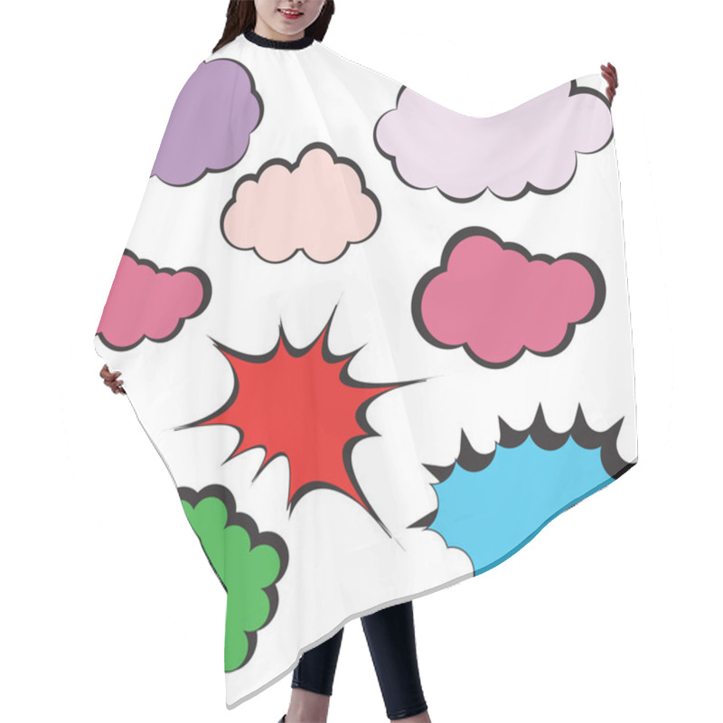 Personality  Comic Speech Bubbles Hair Cutting Cape