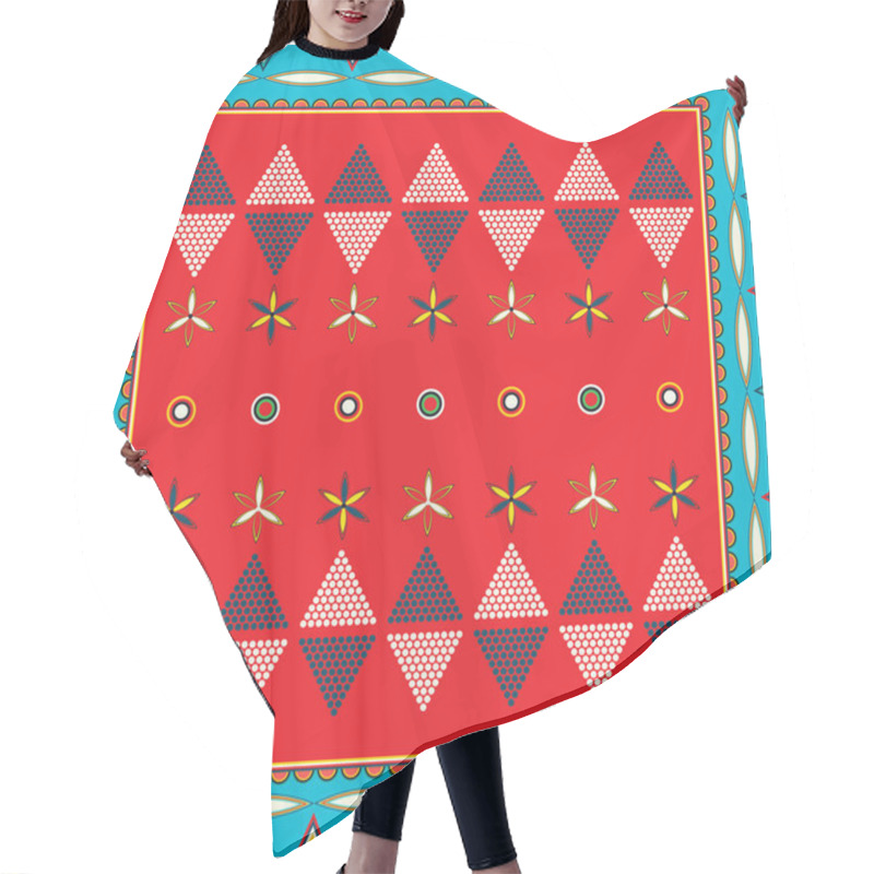 Personality  Najdi Style Vector Seamless Pattern Hair Cutting Cape