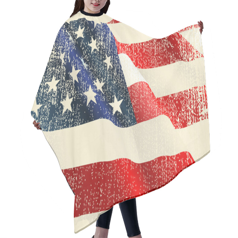 Personality  USA Flag Theme Hair Cutting Cape