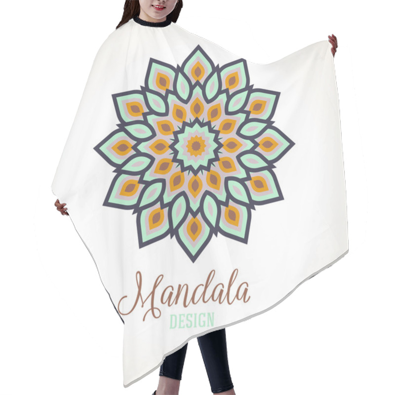 Personality  Vector Madala, Round Ornament Hair Cutting Cape