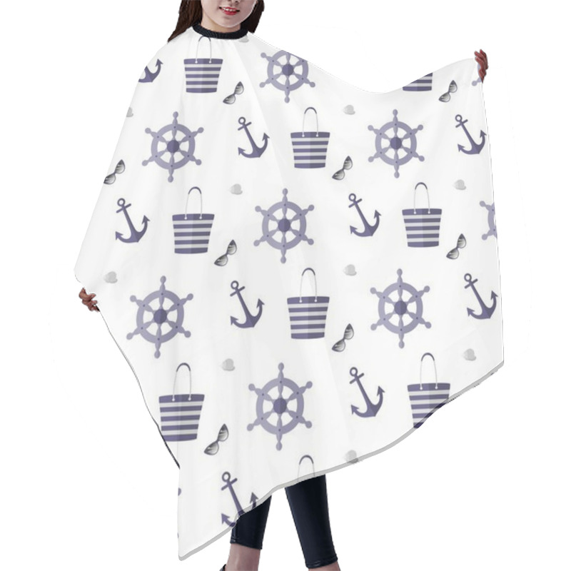 Personality  Pattern On The Sea Theme. Hair Cutting Cape