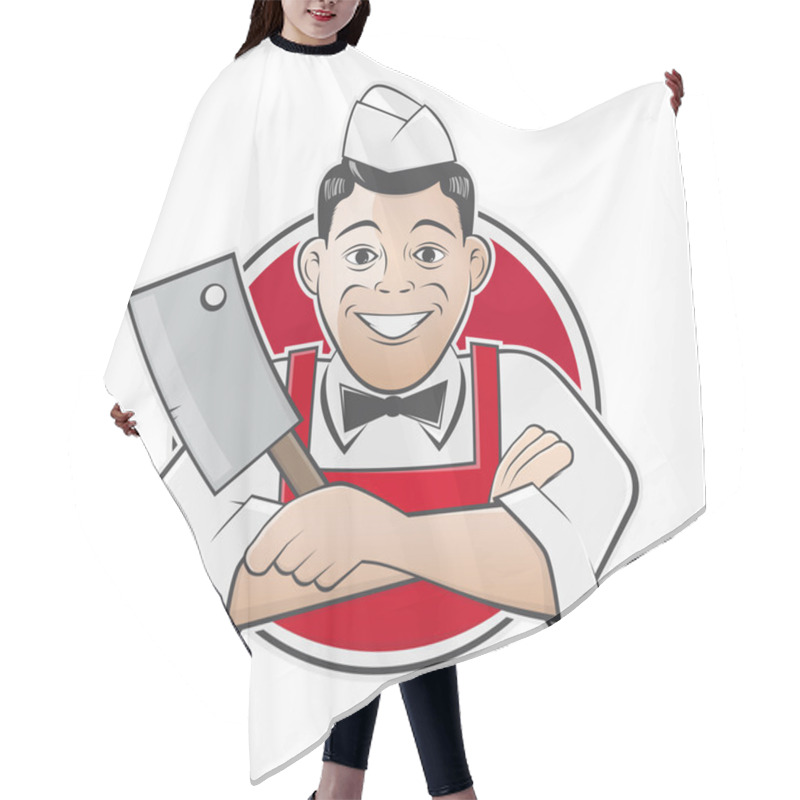 Personality  Funny Butcher Shop Sign Hair Cutting Cape