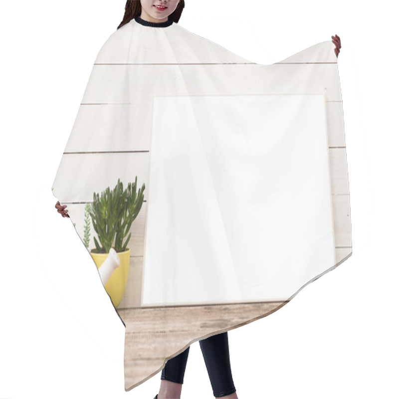 Personality  Empty Frame With Succulents Hair Cutting Cape