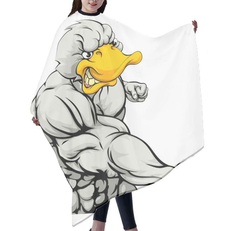 Personality  Punching Duck Mascot Hair Cutting Cape