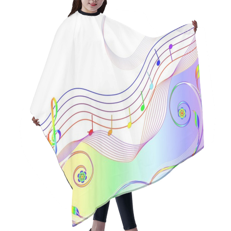 Personality  MUSIC THEME Hair Cutting Cape