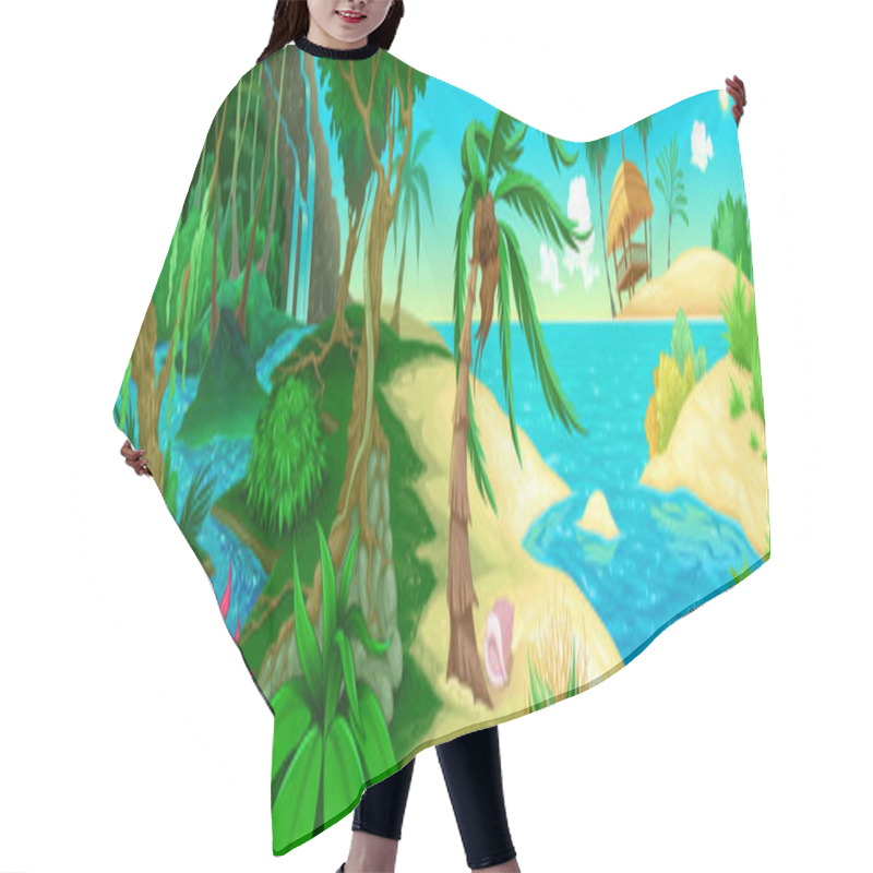 Personality  View On The Jungle And Sea Hair Cutting Cape