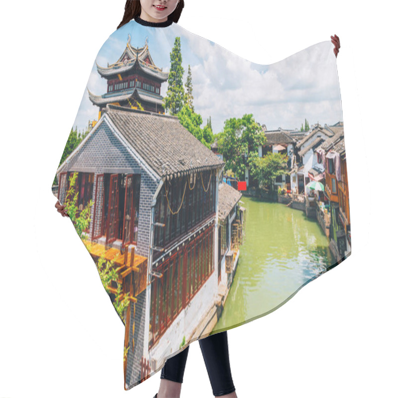 Personality  Shanghai Zhujiajiao Traditional Architecture And River In China Hair Cutting Cape