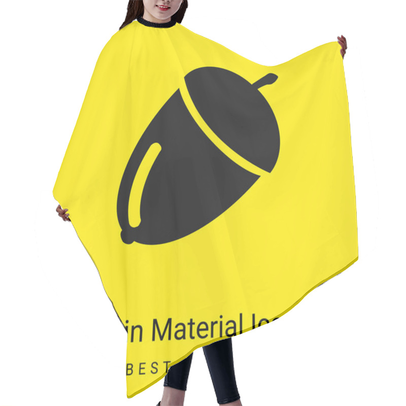 Personality  Acorn Minimal Bright Yellow Material Icon Hair Cutting Cape