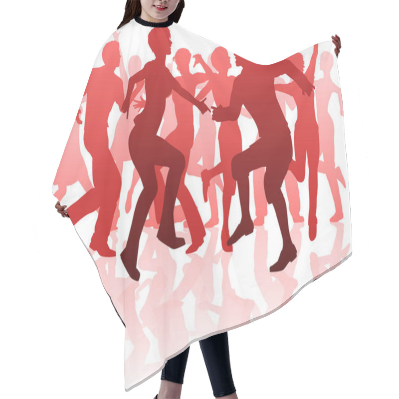 Personality  Vector Illustration Of A Crowd Of People. Hair Cutting Cape