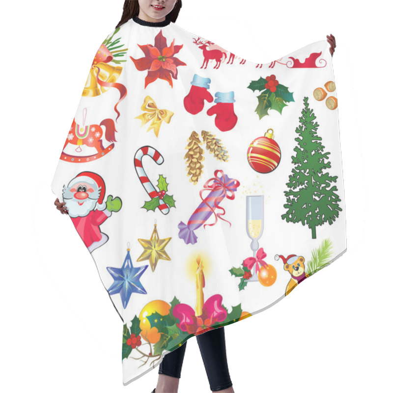 Personality  Christmas Set Hair Cutting Cape