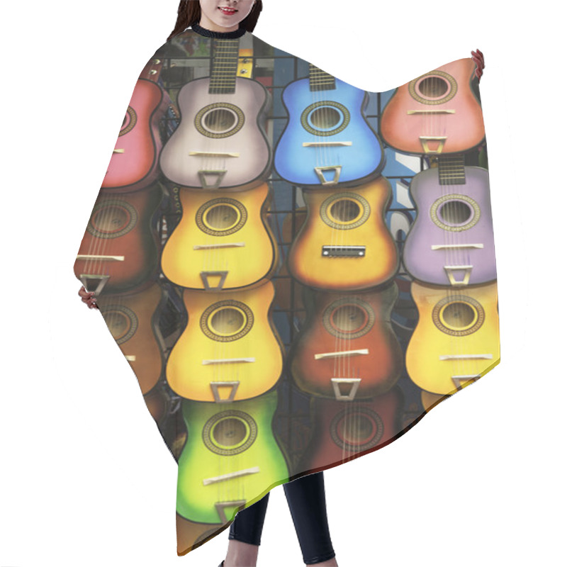 Personality  Rows Of Guitars Hair Cutting Cape