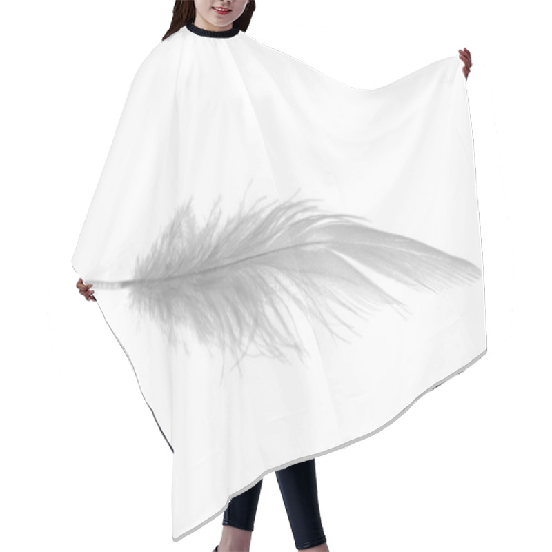 Personality  Long White Feather Hair Cutting Cape