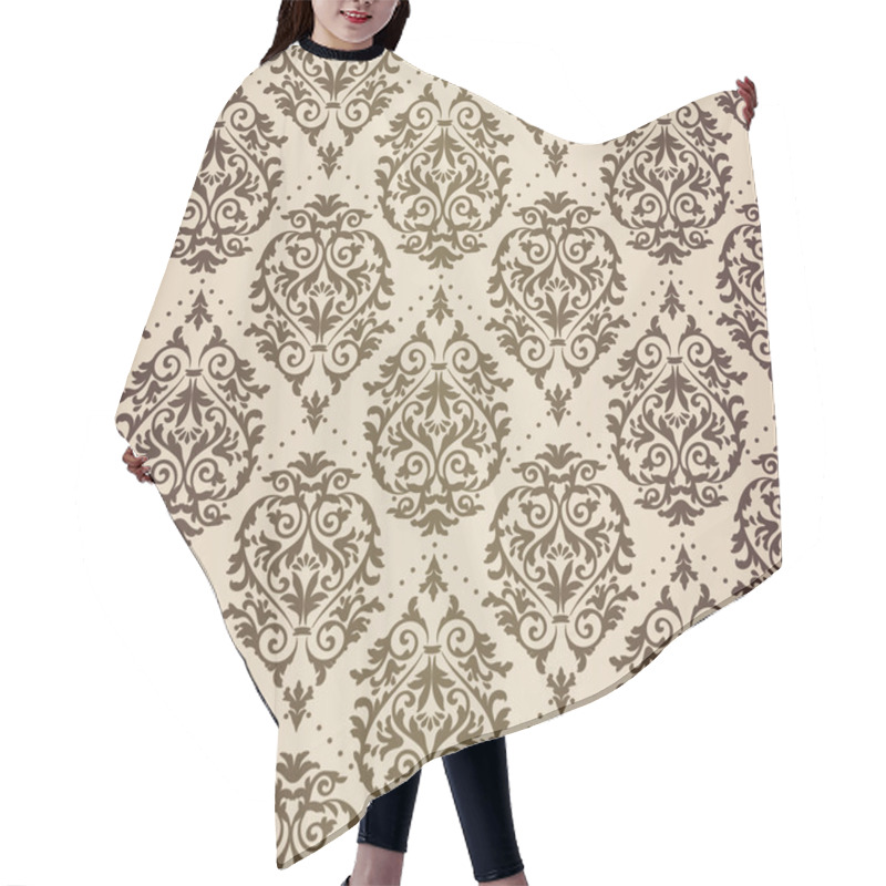 Personality  Gold Patina Baroque Pattern Hair Cutting Cape