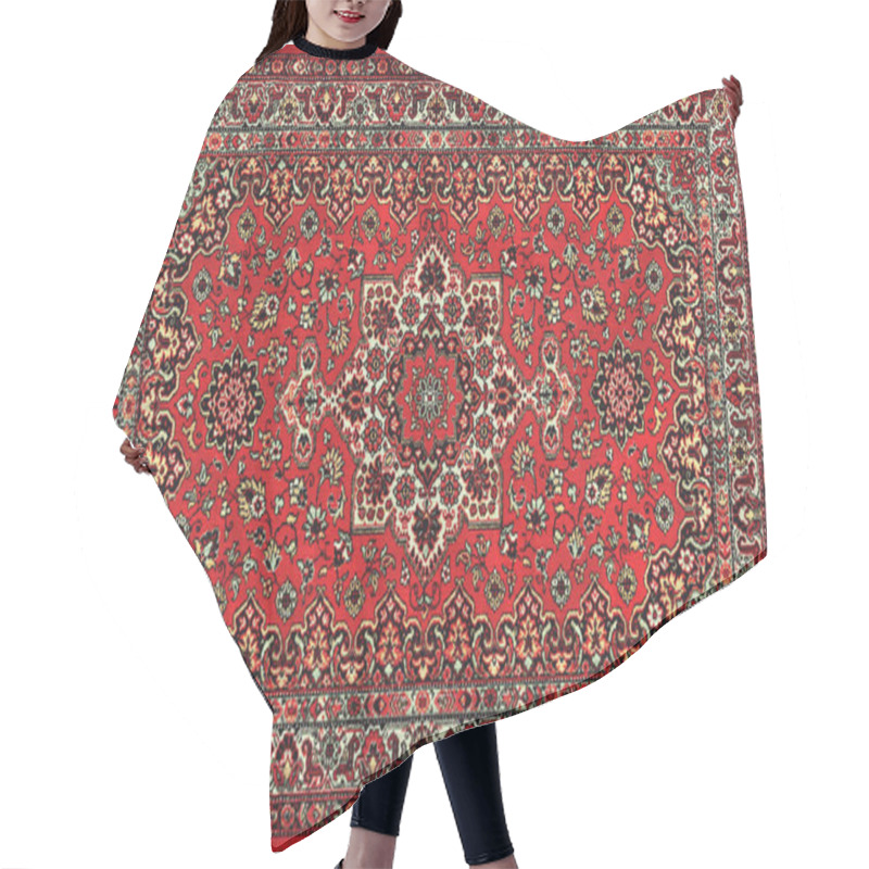 Personality  The Old Red Persian Carpet Texture, Abstract Ornament Hair Cutting Cape