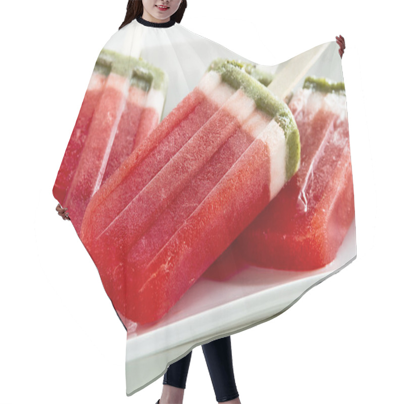 Personality  Frozen Watermelon And Kiwi Popsicles Hair Cutting Cape