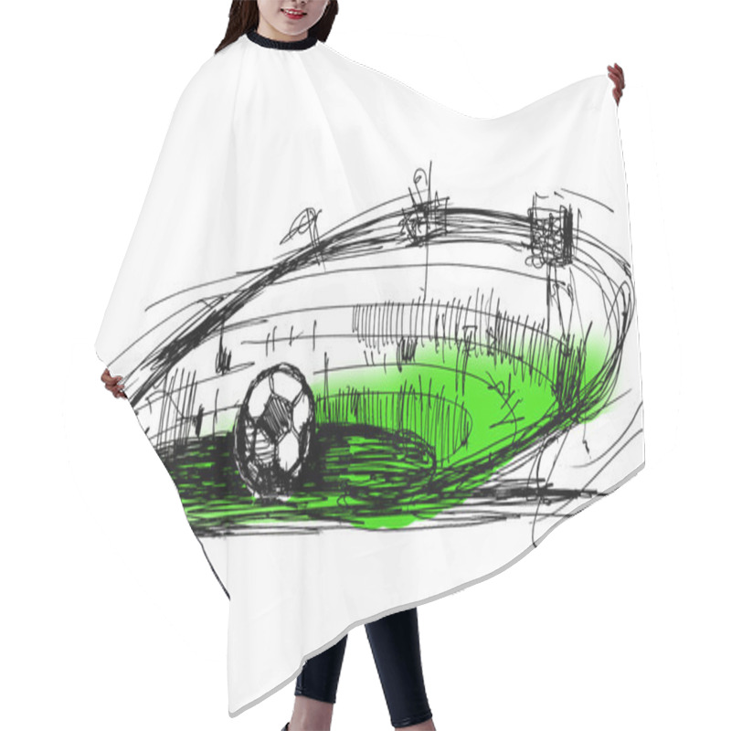 Personality  Sketch On A Football Hair Cutting Cape