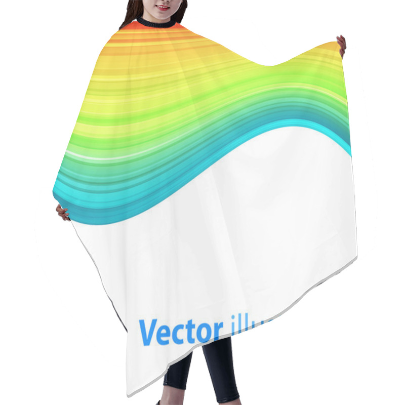 Personality  Rainbow Lines Background Hair Cutting Cape